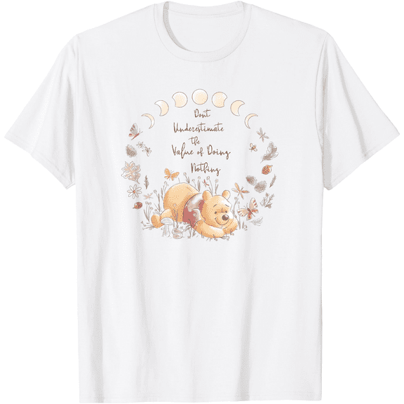 Winnie The Pooh Inspirational Pooh Quote Poster Unisex Softstyle T-Shirt for Men Women Kids,White Color,Size YM