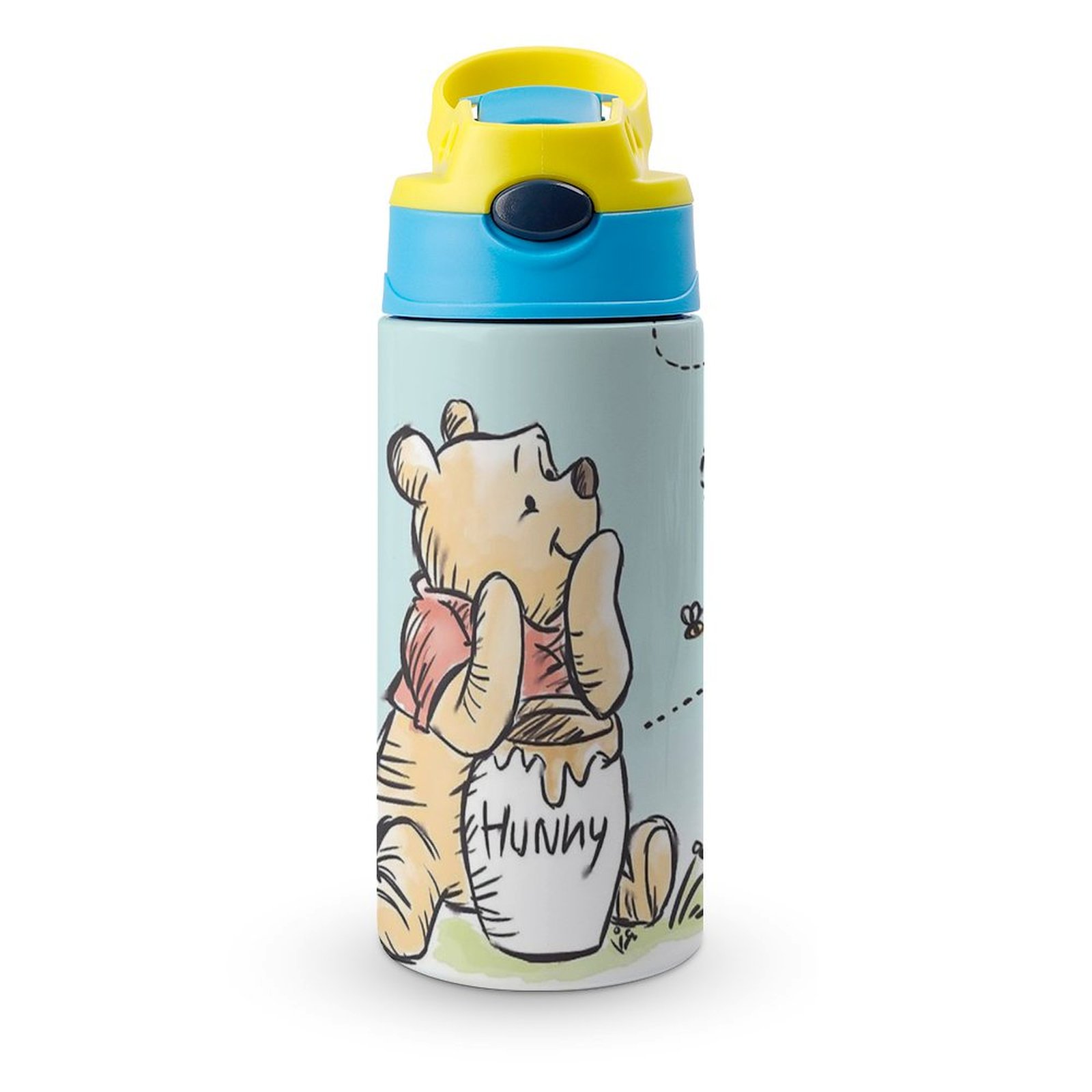Winnie The Pooh Insulated Stainless Steel Water Bottle with Straw ...