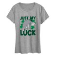 thumbnail image 1 of Winnie The Pooh - Just My Luck Eeyore Women's Short Sleeve Graphic T-Shirt, 1 of 4