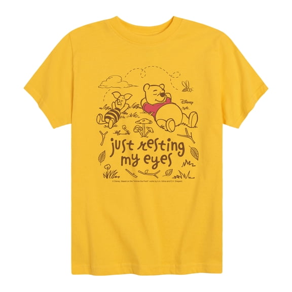 Winnie The Pooh - Just Resting My Eyes - Youth Boys Short Sleeve Graphic T-Shirt