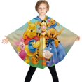thumbnail image 1 of Winnie The Pooh Kids Flannel Wearable Blanket, Warm Shawl Blanket Comfy Poncho Throw with Buttons for Boys Girls, 1 of 7