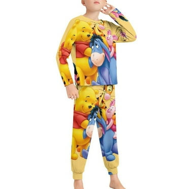 Winnie The Pooh Kids Pajamas 2 Piece Pjs Set Little Big Boys Girls Sleepwear