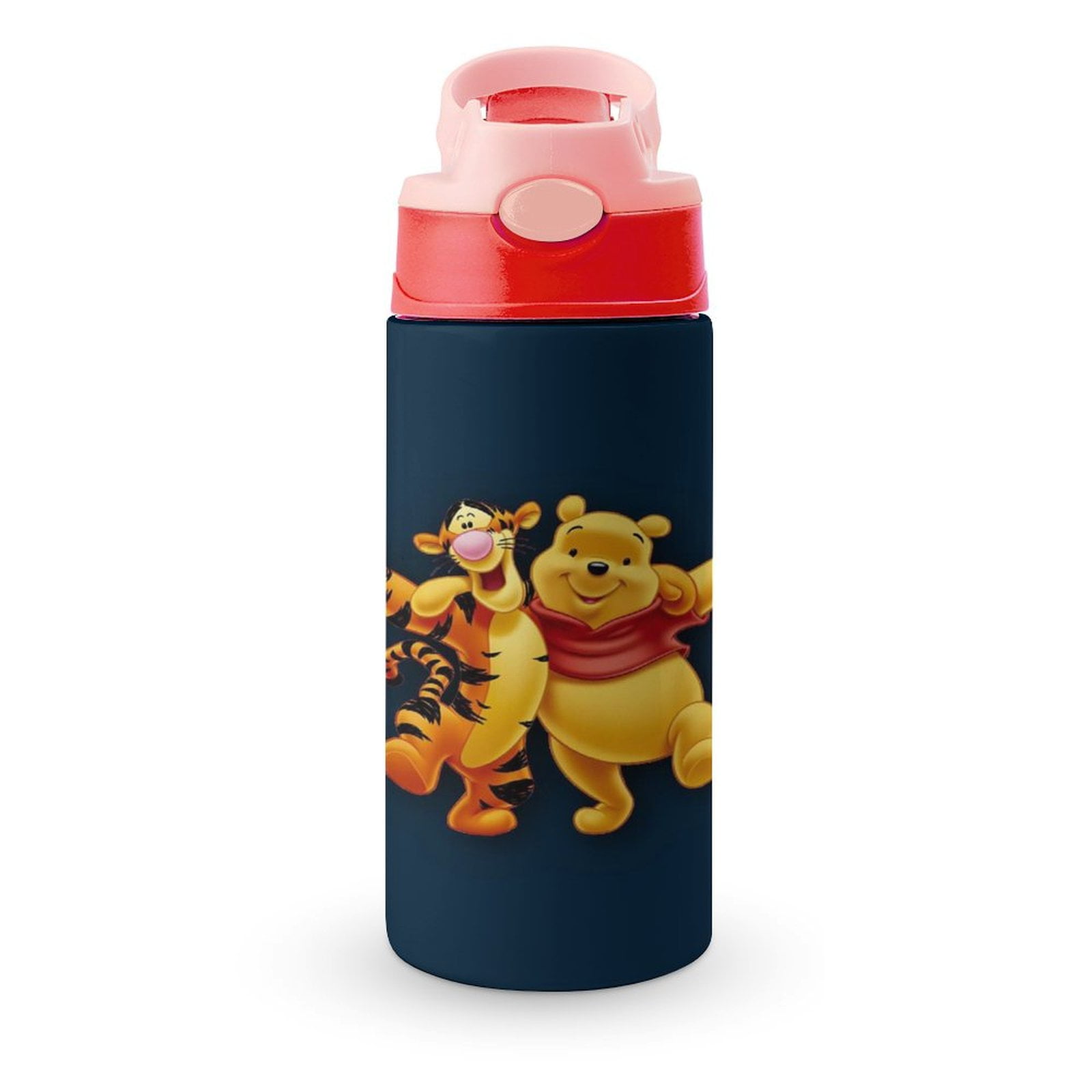 Winnie The Pooh Kids Water Bottle with Straw Lid Insulated Stainless ...