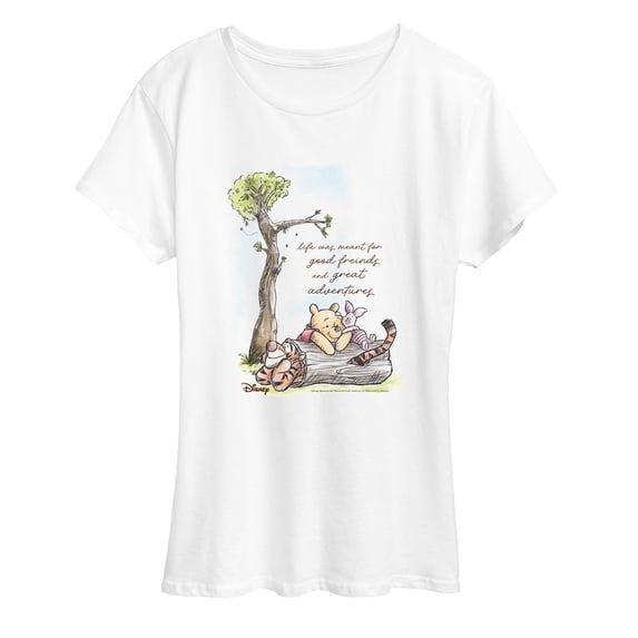 Winnie The Pooh - Life Was Meant For Good Friends - Women's Short Sleeve Graphic T-Shirt
