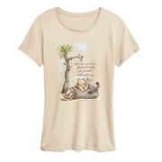 Winnie The Pooh - Life Was Meant For Good Friends - Womens Short Sleeve Graphic T-Shirt