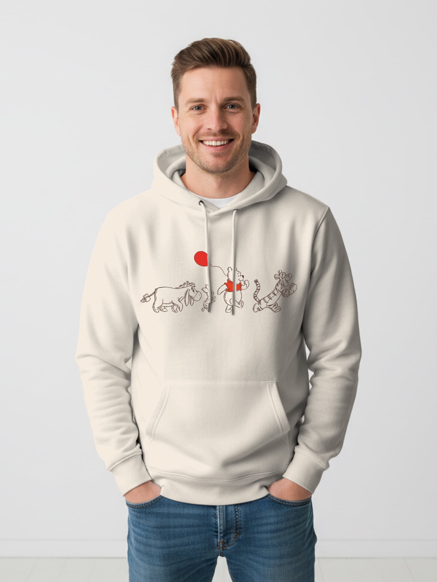 Winnie the Pooh Men's and Big Men's Graphic Hoodie, Sizes S-3XL