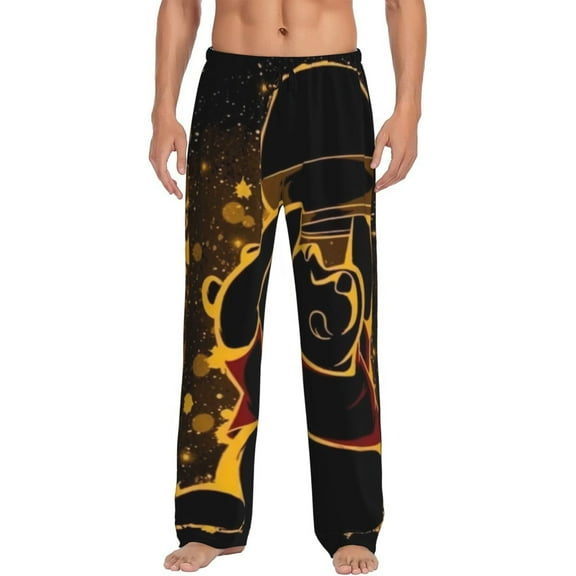 Winnie The Pooh Men's Pajama Pant Soft Comfy Lounge Pj Bottoms Loose Elastic Waistband Adult Sleep Pants with Pockets Drawstring