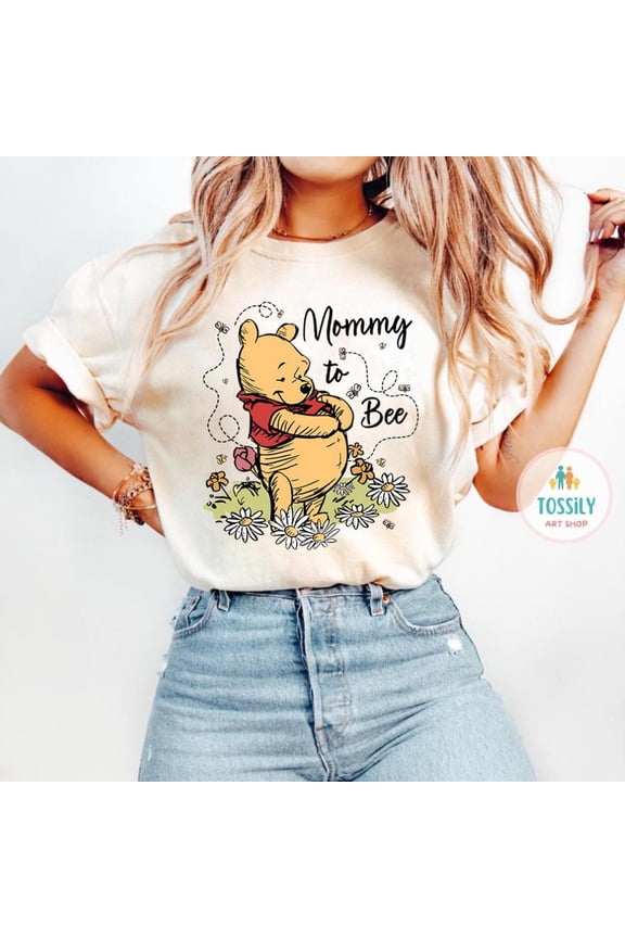 Winnie The Pooh Mommy to Bee Shirt Mama Shirt New Mom Gift New Mama Shirt Pregnancy Reveal Shirt Disney Pregnancy Sweatshirt Daddy to Bee