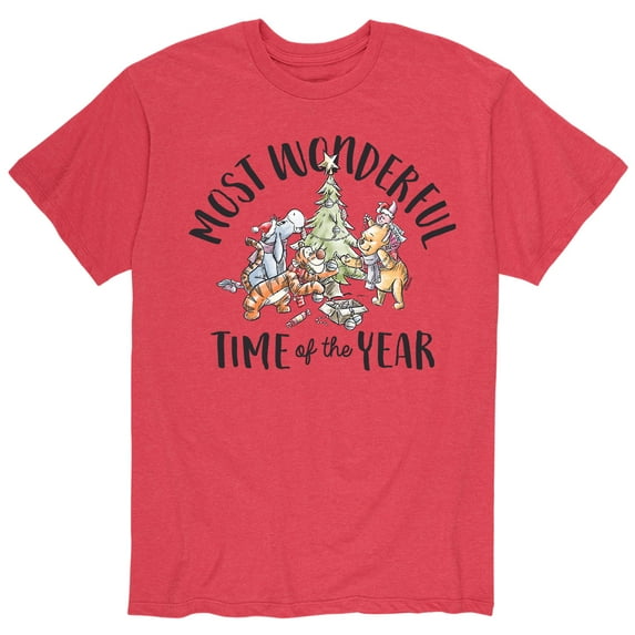 Winnie The Pooh - Most Wonderful Time Of The Year - Men's Short Sleeve Graphic T-Shirt
