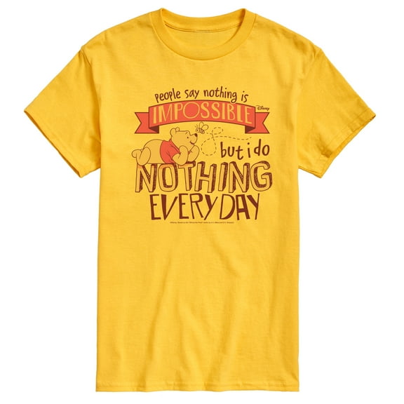 Winnie The Pooh - Nothing Is Impossible - Men's Short Sleeve Graphic T-Shirt