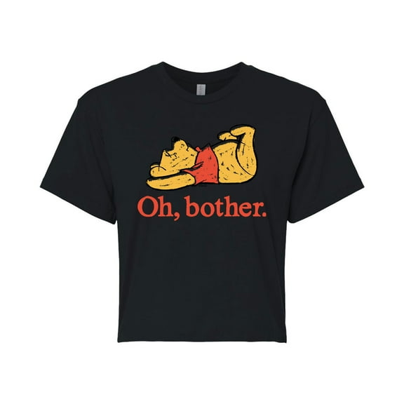 Winnie The Pooh - Oh Bother - Juniors Cropped Cotton Blend T-Shirt