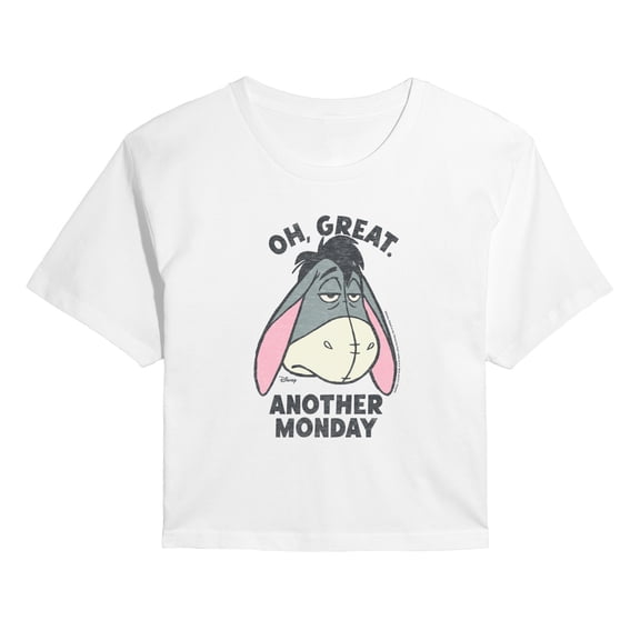 Winnie The Pooh - Oh Great Eeyore - Juniors Cropped Short Sleeve Graphic T-Shirt