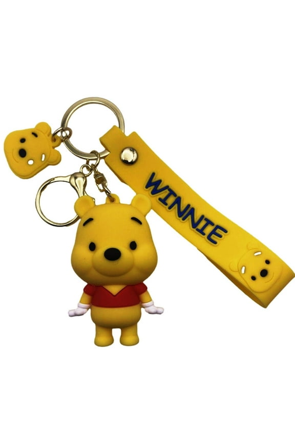 Winnie The Pooh PVC Charm Keyring Keychain with Strap