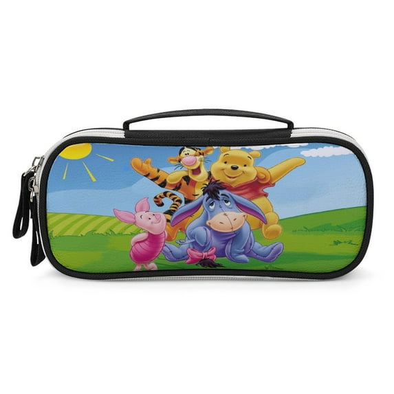 Winnie The Pooh Pencil Case Large Capacity Pencil Pouch Cosmetic Bag Office Stationery Organizer
