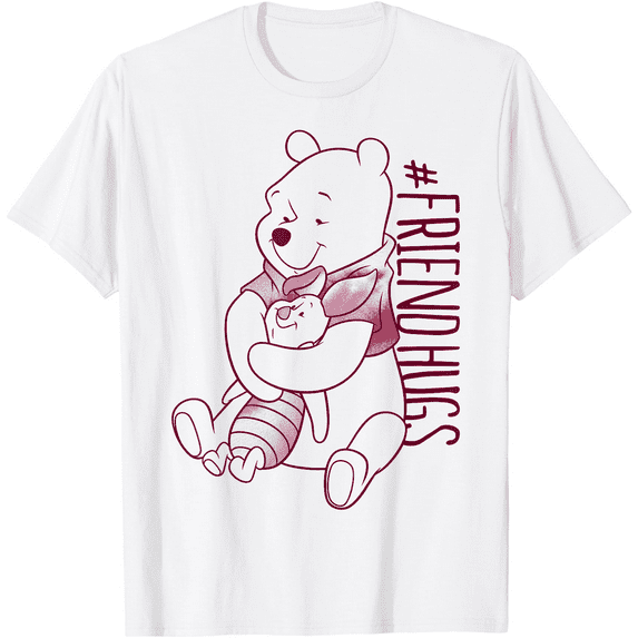 Winnie The Pooh Piglet And Pooh Friend Hugs Unisex Softstyle T-Shirt for Men Women Kids