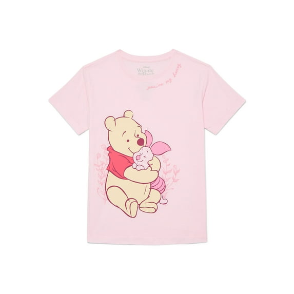 Winnie The Pooh & Piglet Girls Valentine's Day Graphic Tee, Sizes 4-16