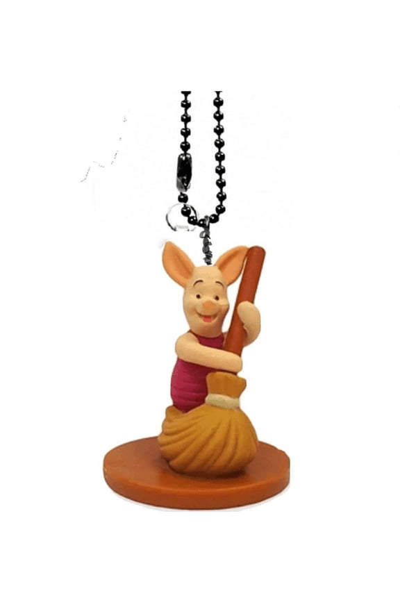 Winnie The Pooh Piglet Pig 2 PVC Keychain Dangler Figure Figurine Charm