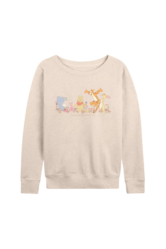 - Pooh And Friends - Women's French Terry Long Sleeve Pullover