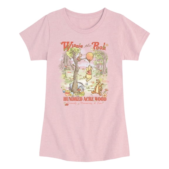 Winnie The Pooh - Pooh And Friends - Youth Girls Fitted Short Sleeve T-Shirt