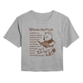 thumbnail image 1 of Winnie The Pooh - Pooh Book - Juniors Cropped Graphic T-Shirt, 1 of 4