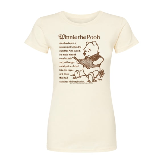 Winnie The Pooh - Pooh Book - Juniors Fitted Graphic T-Shirt