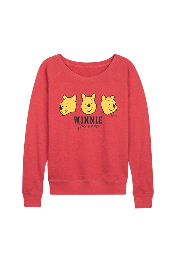 - Pooh Faces - Women's French Terry Long Sleeve Pullover