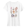 thumbnail image 1 of Winnie The Pooh - Pooh Friends Floral - Women's Short Sleeve Graphic T-Shirt, 1 of 4