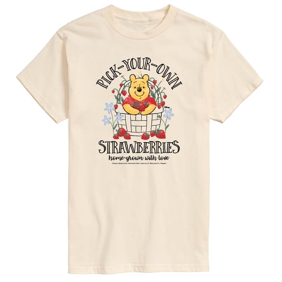 Winnie The Pooh - Pooh Strawberries - Men's Short Sleeve Graphic T-Shirt