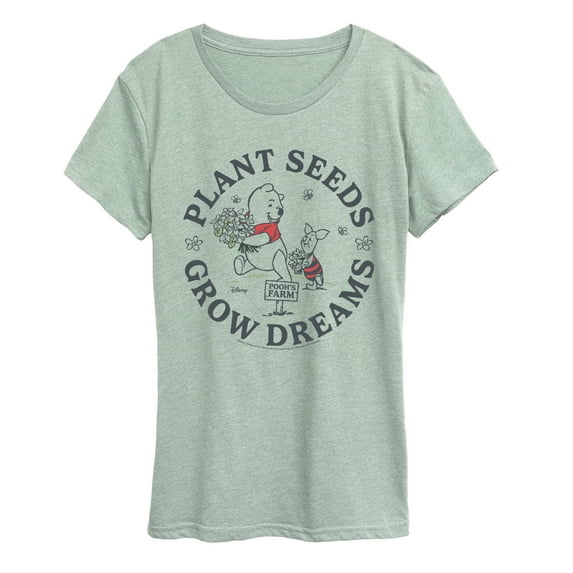 Winnie the Pooh - Plant Seeds Grow Dreams - Women's Short Sleeve Graphic T-Shirt