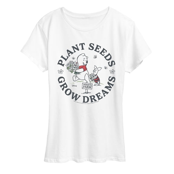 Winnie the Pooh - Plant Seeds Grow Dreams - Women's Short Sleeve Graphic T-Shirt