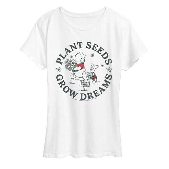 Winnie the Pooh - Plant Seeds Grow Dreams - Women's Short Sleeve Graphic T-Shirt