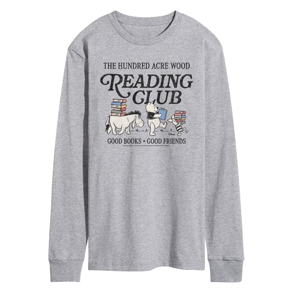 Winnie The Pooh - Reading Club - Men's Long Sleeve Graphic T-Shirt