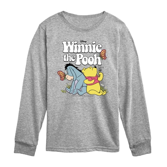 Winnie The Pooh - Retro Winnie The Pooh & Eeyore - Toddler Boys Long Sleeve Graphic T-Shirt