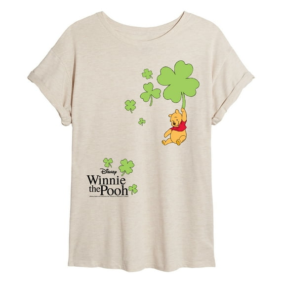 Winnie The Pooh - Shamrock Pooh - Women's Oversized Graphic T-Shirt