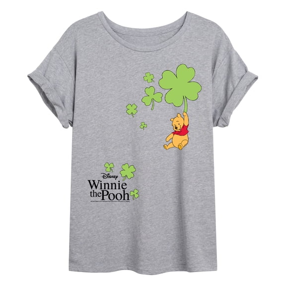 Winnie The Pooh - Shamrock Pooh - Women's Oversized Graphic T-Shirt
