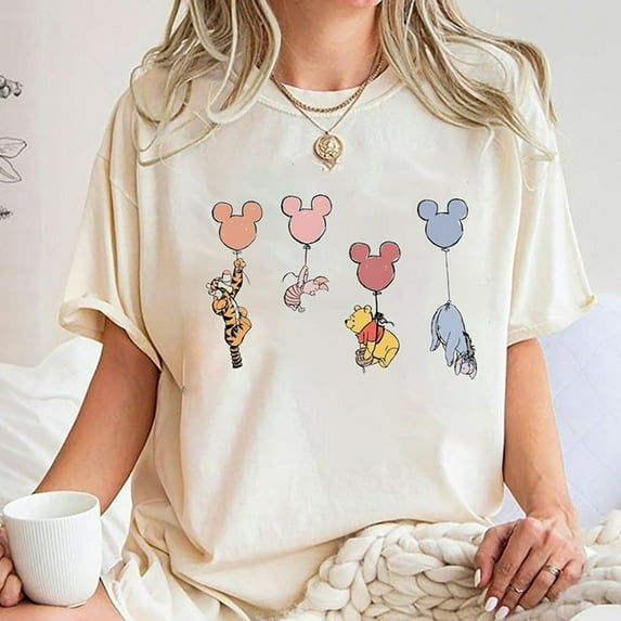 Winnie The Pooh Shirt,Ash Grey color,size 2XL