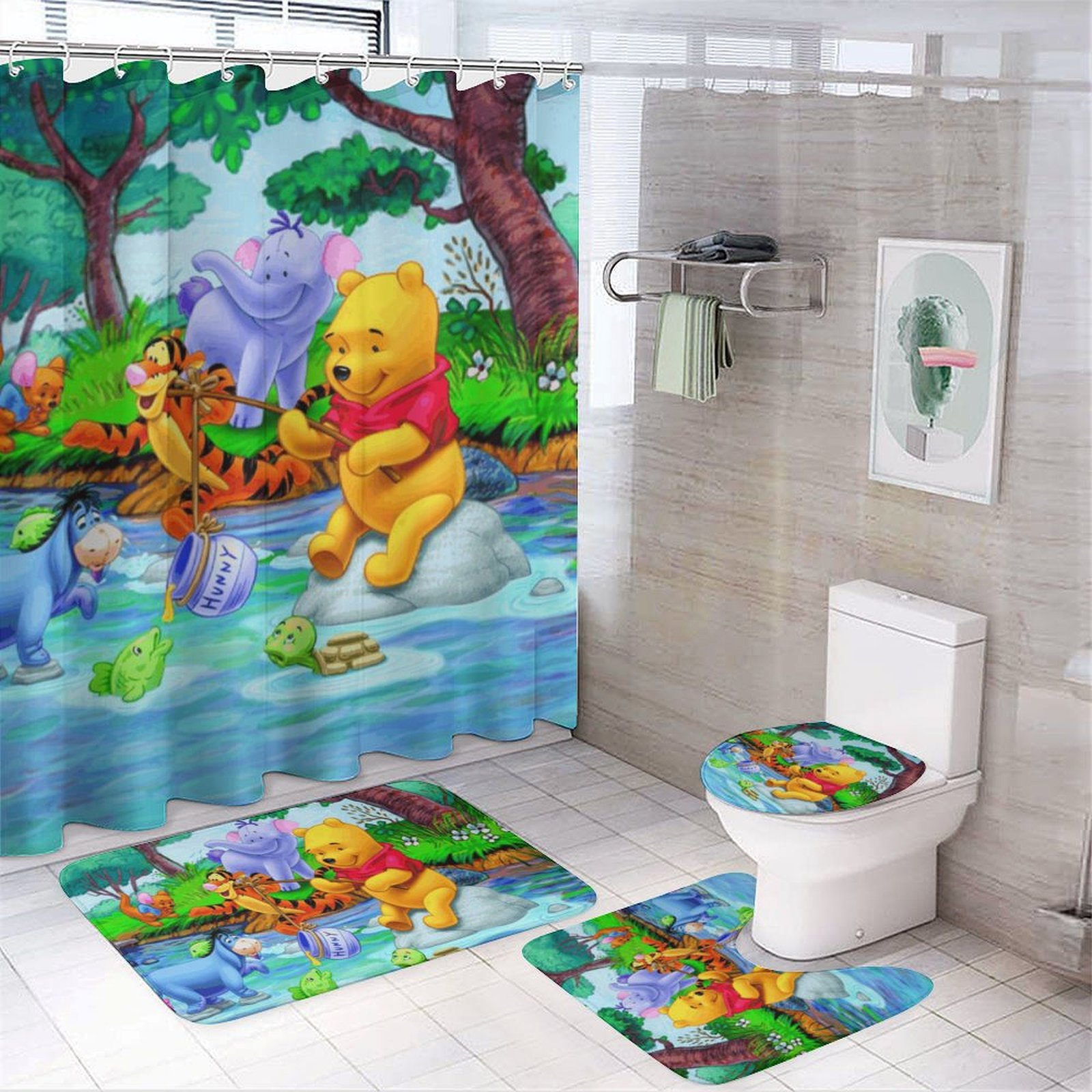 Winnie The Pooh Christmas Bathroom Decor