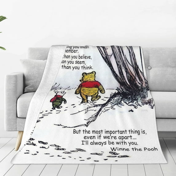 Winnie The Pooh Soft Lightweight Bed Blankets Plush Fuzzy Cozy Blanket Microfiber Throw Blanket For Couch