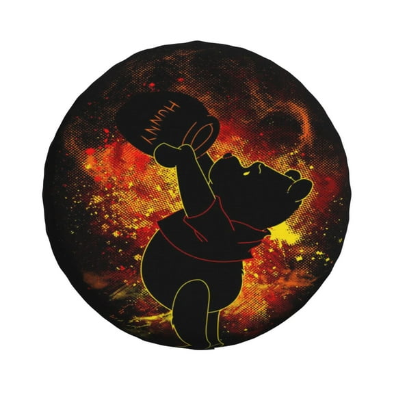 Winnie The Poo Spare Tire Cover Animal Cute Cartoon Weatherproof Universal Wheel Protectors Camper Tire Covers for Trailer Rv Travel