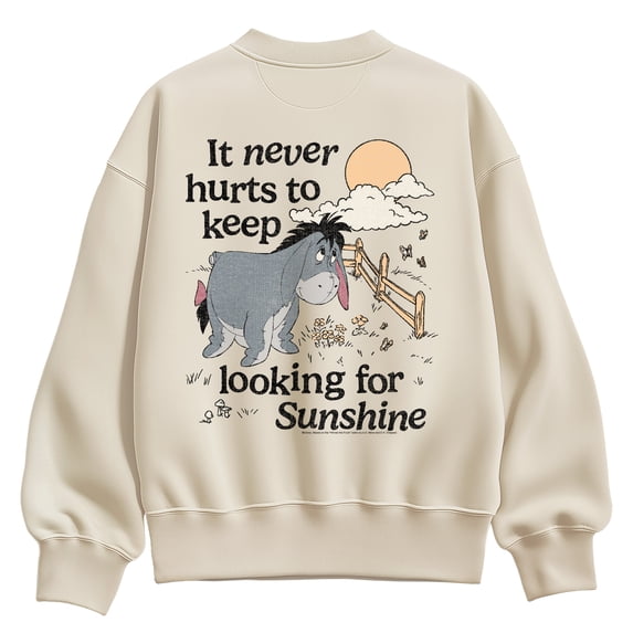 Winnie The Pooh - Sunshine Eeyore - Women's Oversized Fleece Crew Sweatshirt
