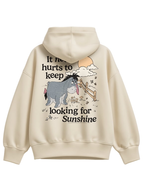 - Sunshine Eeyore Women's Oversized Fleece Hoodie Sweatshirt