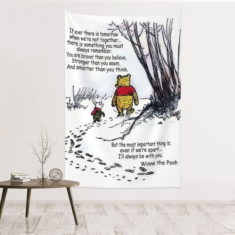 Winnie The Pooh Tapestry 60 40 inch Decor Wall Hanging Art Tapestries Mural Banner for Bedroom Livingroom Dormitory Walmart