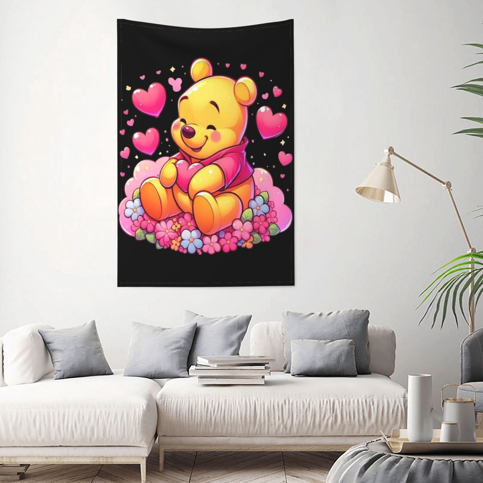 Winnie The Pooh Tapestry Wall Hanging Window Design for Bedroom College