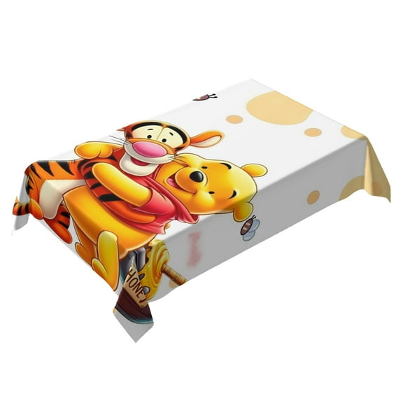 Winnie The Pooh Themed Square Tablecloth 54 * 72 Inches Durable Stylish