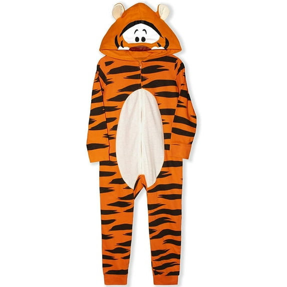 Winnie The Pooh Tigger Boys Single Roleplay Coverall Romper with Hood, Newborn