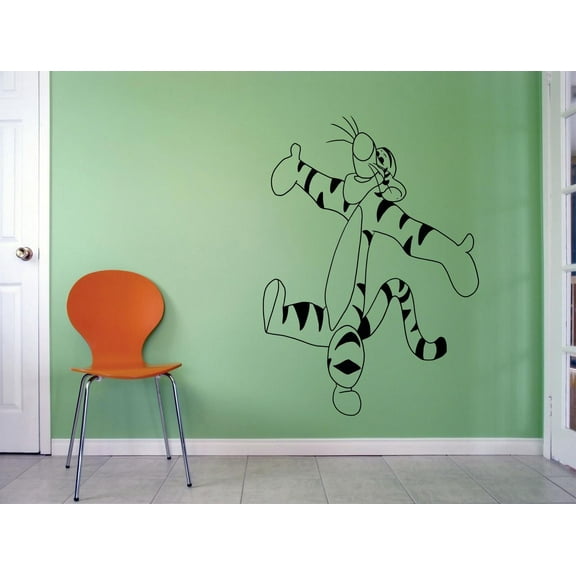 Winnie The Pooh Tigger Cartoon Characters Silhouette Baby Nursery Room Boy Girl Custom Wall Decal Vinyl Sticker Art Decor 12 Inches X 12 Inches
