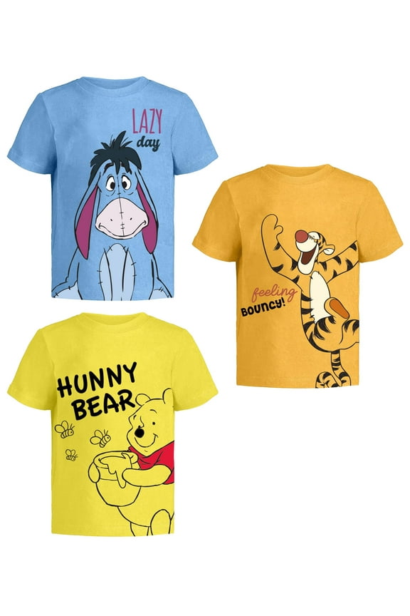 Winnie The Pooh, Tigger & Eeyore Graphic T-Shirts (3 Pack) Baby/Toddler to Kid 4T