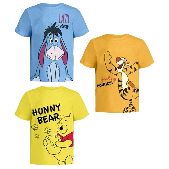 Winnie The Pooh, Tigger & Eeyore Graphic T-Shirts (3 Pack) Baby/Toddler to Kid 4T