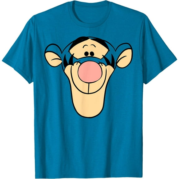 Winnie The Pooh Tigger Large Face Unisex Softstyle T-Shirt for Men Women Kids,Sapphire Color,Size 3XL