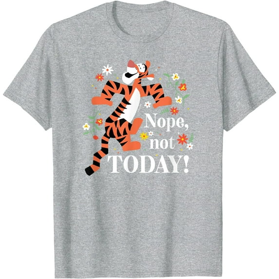 Winnie The Pooh Tigger Nope Not Today Unisex Softstyle T-Shirt for Men Women Kids,Sport Grey Color,Size 5/6